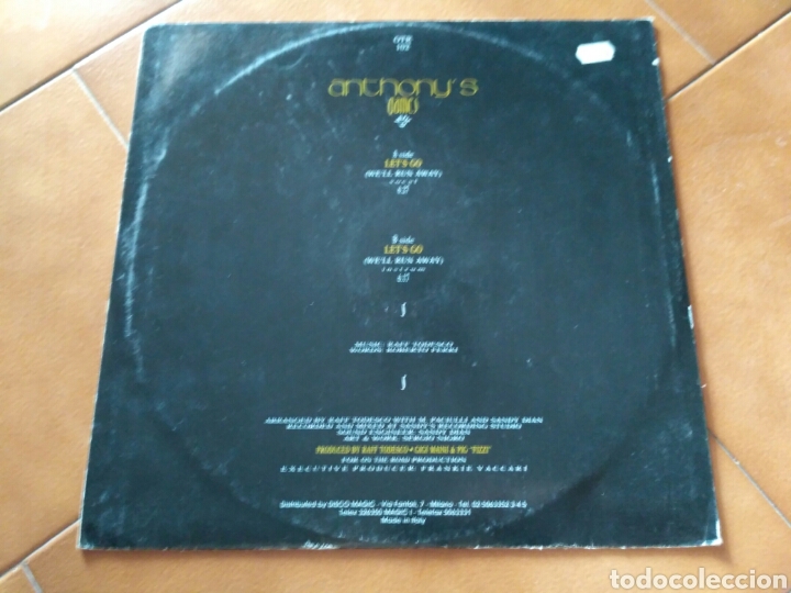 Discos de vinilo: Anthony s games - lets go - Foto 2