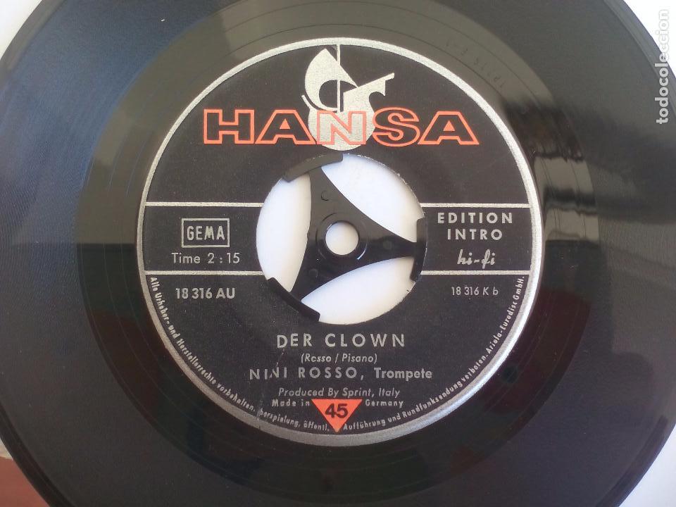 Discos de vinilo: NIni Rosso Trompete. Il silenzio- Der clown. Germany. Trompeta, trompetista. Hansa Single Vinilo