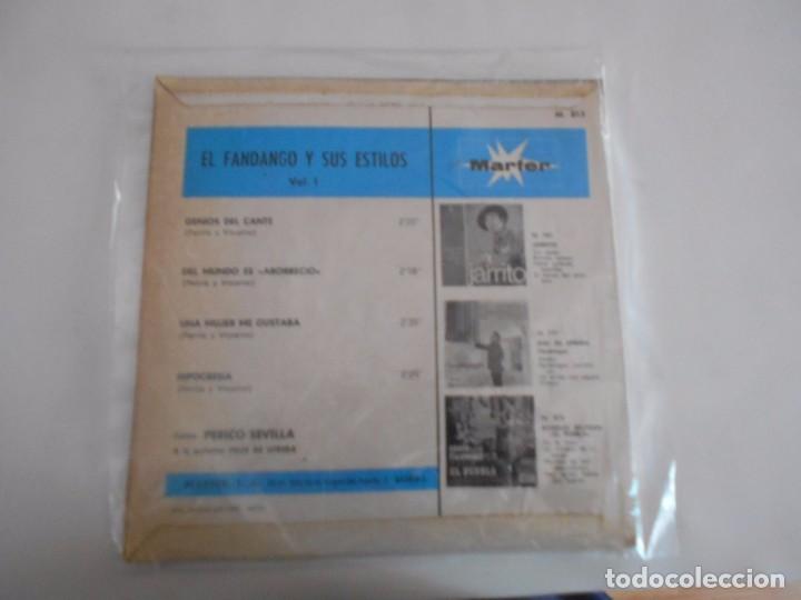 Discos de vinilo: PERICO SEVILLA-EP GENIOS DEL CANTE +3 - Foto 2