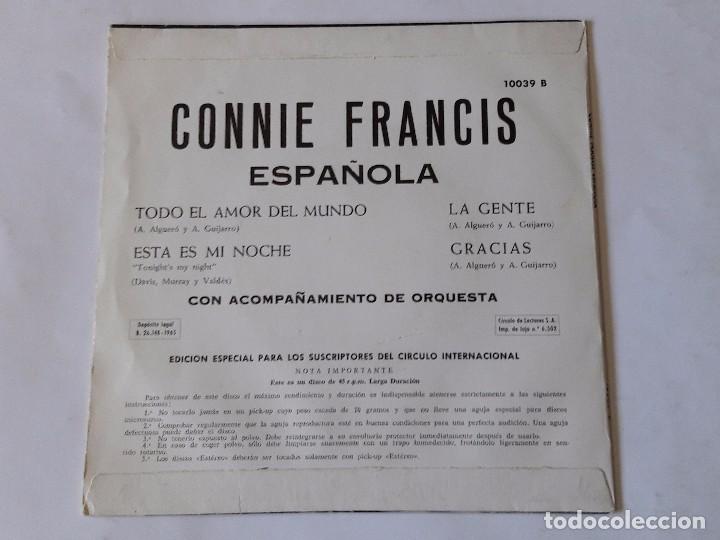 Discos de vinilo: Connie Francis - Espa&ntilde;ola - 1963 - EP - Foto 2