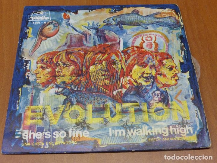 Discos de vinilo: EVOLUTION - SHE&acute;S SO FINE / I&acute;M WALKING HIGH - SPANISH SINGLE 1970 - EXCELENTE ESTADO - Foto 1