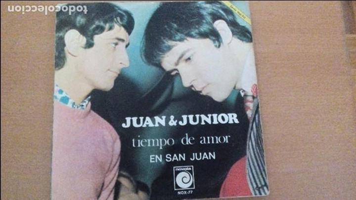 Discos de vinilo: JUAN & JUNIOR TIEMPO DE AMOR SINGLE - Foto 1