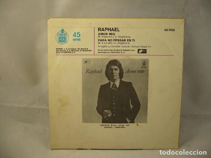 Discos de vinilo: RAPHAEL. AMOR M&Iacute;O. DISCO LP HISPAVOX 1974. - Foto 2