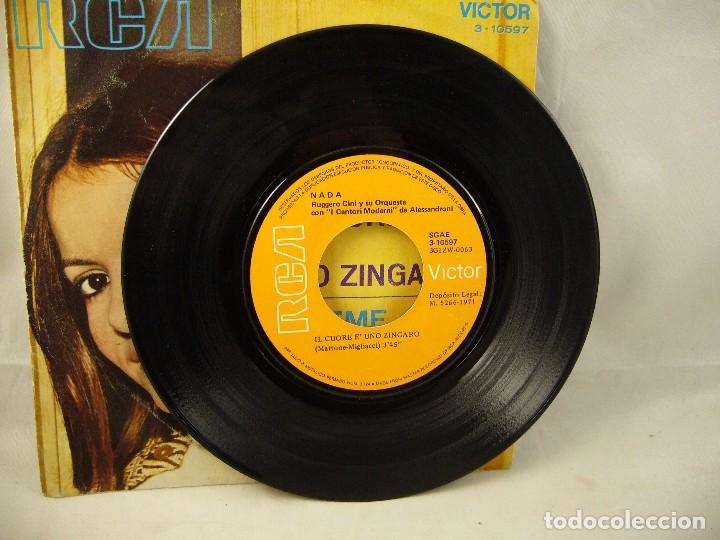 Discos de vinilo: NADA - IL CUORE E UNO ZINGARO/INSIEME MAI - Foto 3