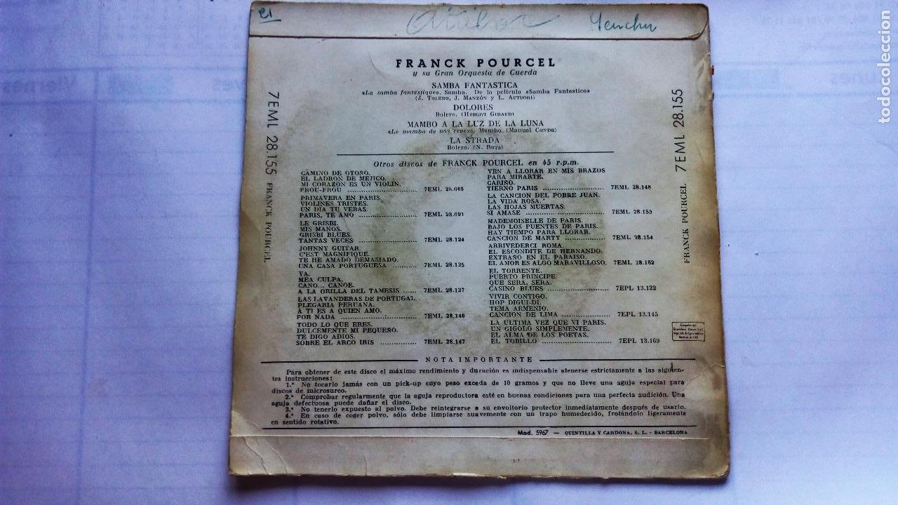 Discos de vinilo: FRANCK POURCEL - AMOR BAILE Y VIOLINES - Foto 2