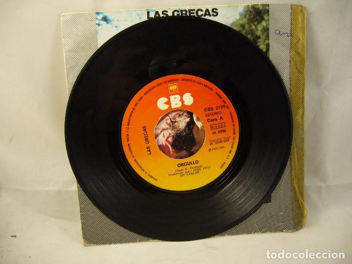 Discos de vinilo: SINGLE DE LAS GRECAS: ORGULLO - A&Ntilde;O 1974 - Foto 4