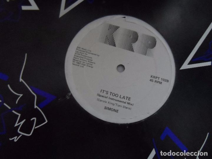 Discos de vinilo: SIMONE ITS TOO LATE - Foto 2