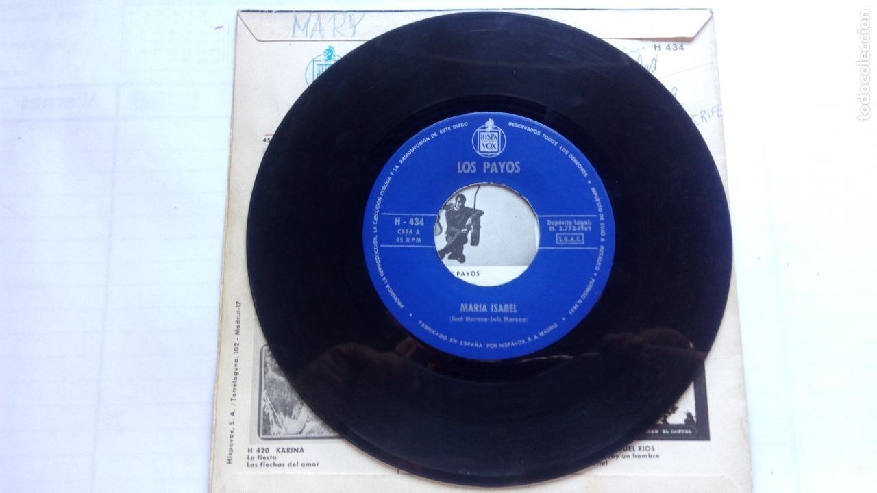 Discos de vinilo: LOS PAYOS - MARIA ISABEL, HISPAVOX 1969 - Foto 4