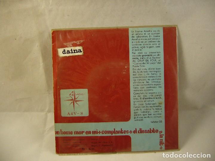 Discos de vinilo: EP JAUME ARNELLA : UN HOME MOR EN MI - Foto 2