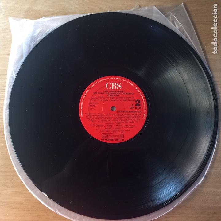 Discos de vinilo: LUIS COBOS. ZARZUELA. CBS. 1982. - Foto 3