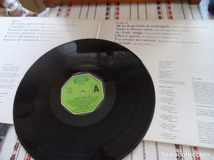 Discos de vinilo: AMANCIO PRADA CANCIONES DE AMOR Y CELDA - Foto 2