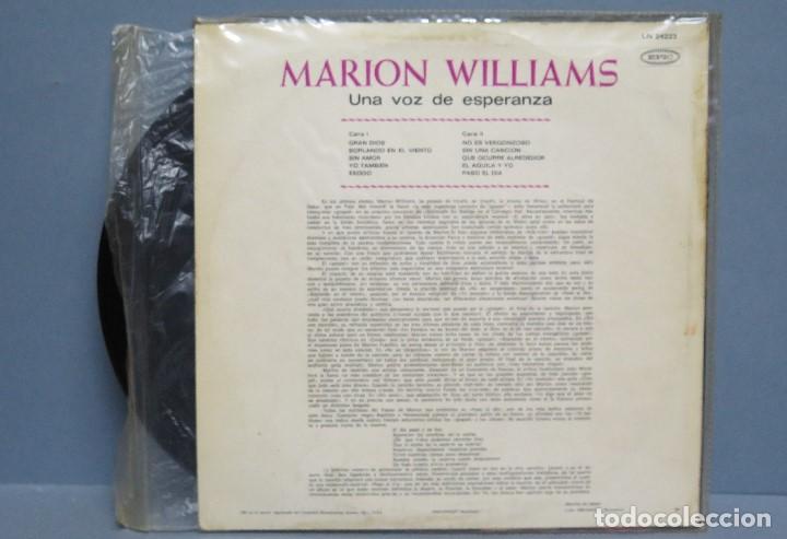 Discos de vinilo: LP. MARION WILLIAMS. UNA VOZ DE ESPERANZA - Foto 2
