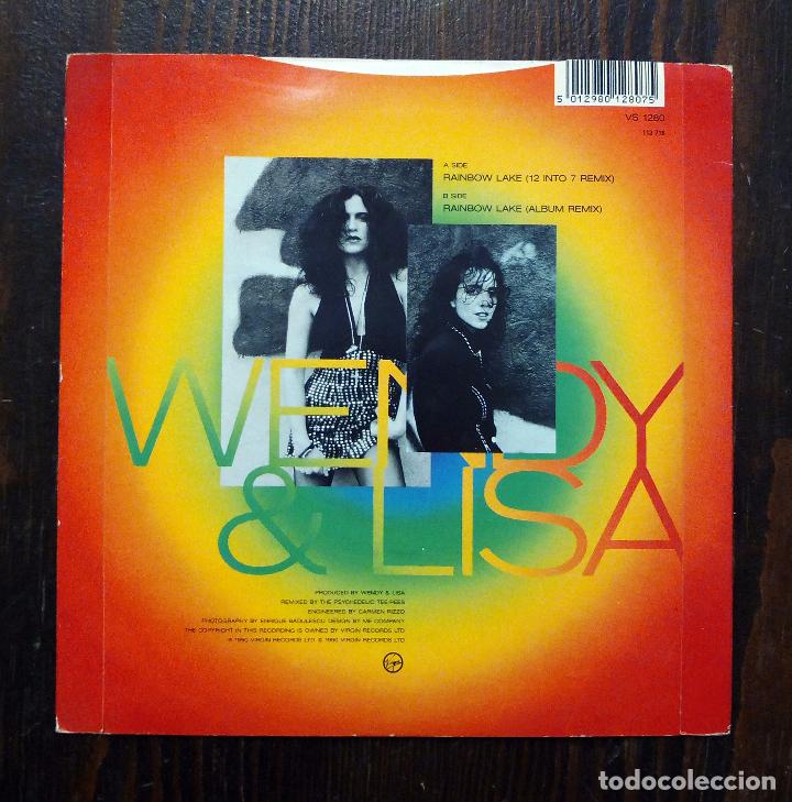 Discos de vinilo: SINGLE WENDY & LISA - RAINBOW LAKE - VIRGIN 1990. - Foto 2