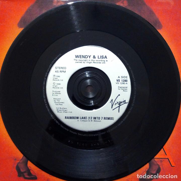 Discos de vinilo: SINGLE WENDY & LISA - RAINBOW LAKE - VIRGIN 1990. - Foto 3