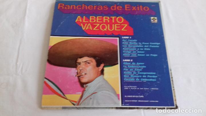 Discos de vinilo: Alberto Vazquez - Rancheras de Exito (LP) - Foto 2