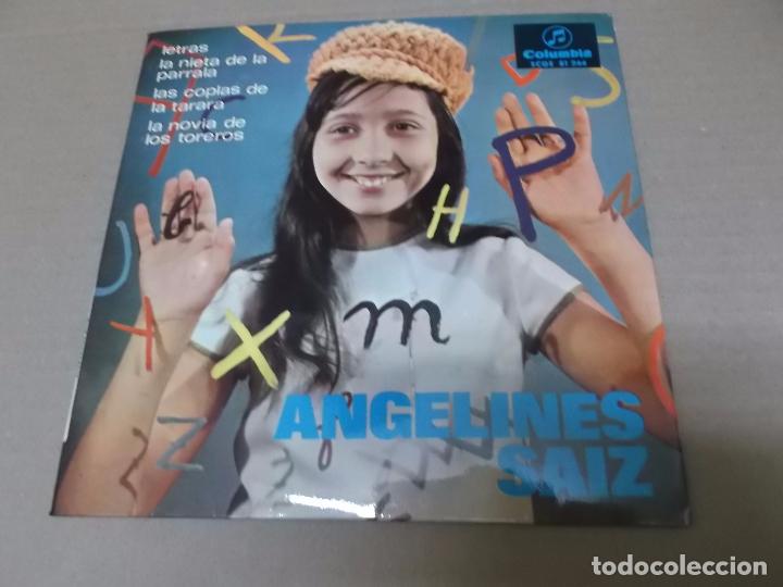 Discos de vinilo: ANGELINES SAIZ (EP) LETRAS A&Ntilde;O 1966