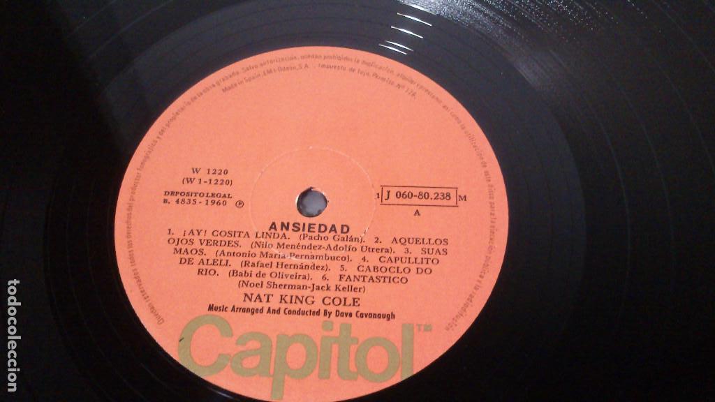 Discos de vinilo: NAT KING COLE - ANSIEDAD - 1960 - LP - Foto 3
