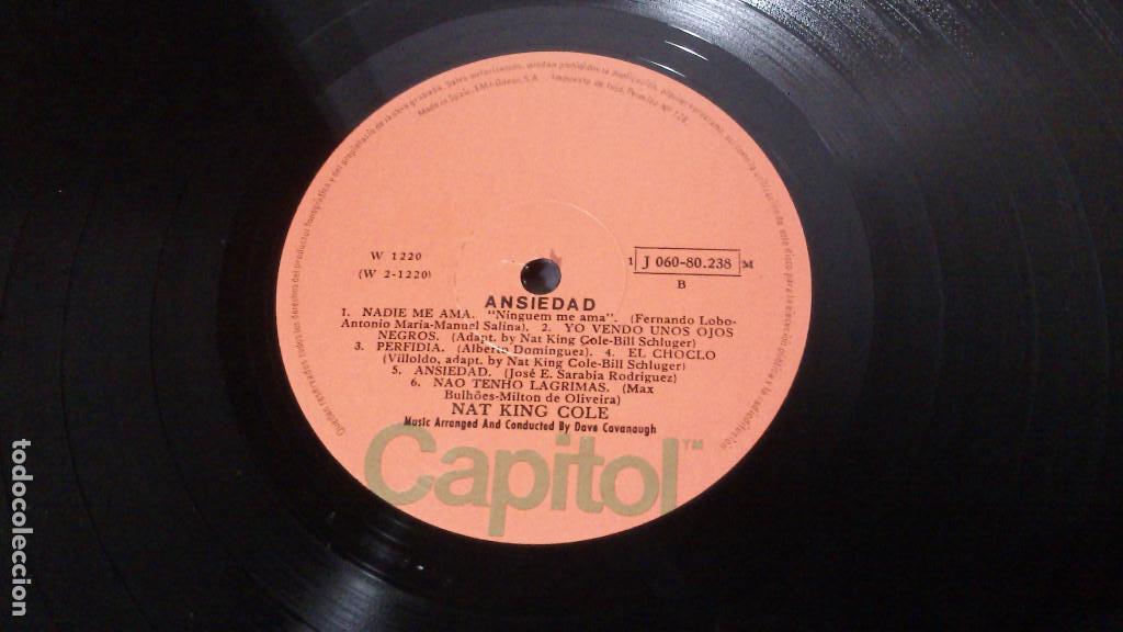 Discos de vinilo: NAT KING COLE - ANSIEDAD - 1960 - LP - Foto 5