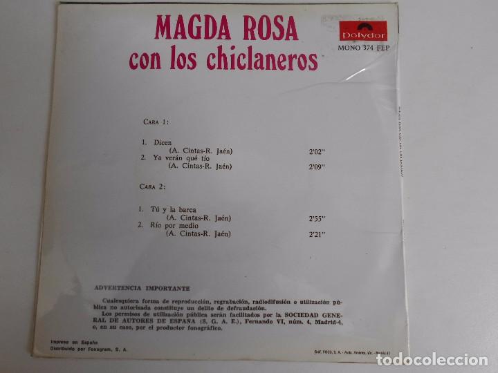 Discos de vinilo: MAGDA ROSA-EP DICEN +3 - Foto 2