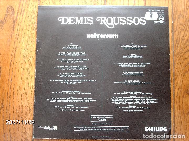 Discos de vinilo: demis roussos - universum - Foto 2