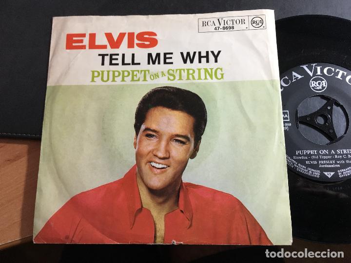 Discos de vinilo: ELVIS (TELL ME WHY / PUPPET ON A STRING) SINGLE  (EPI9) - Foto 1