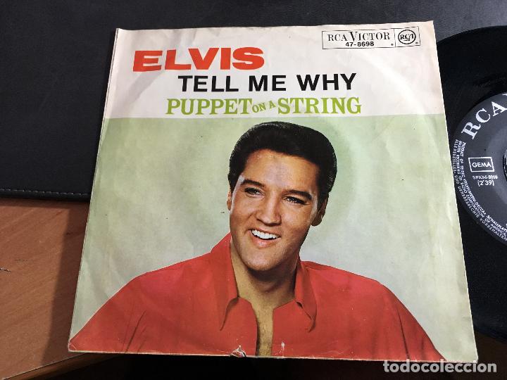 Discos de vinilo: ELVIS (TELL ME WHY / PUPPET ON A STRING) SINGLE  (EPI9) - Foto 3