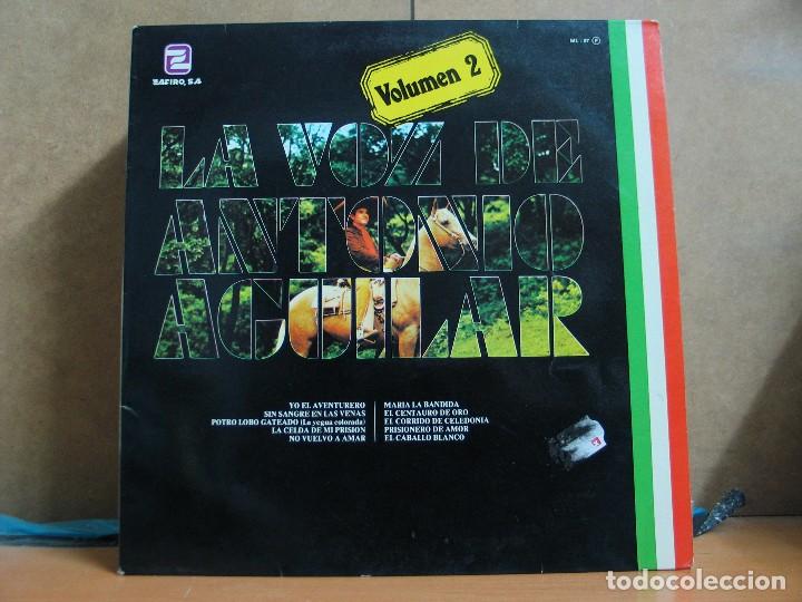 Disques de vinyle: Antonio Aguilar Barraza - La Voz de Antonio Aguilar Volumen 2 - Zafiro-Musart ML-87 - 1980