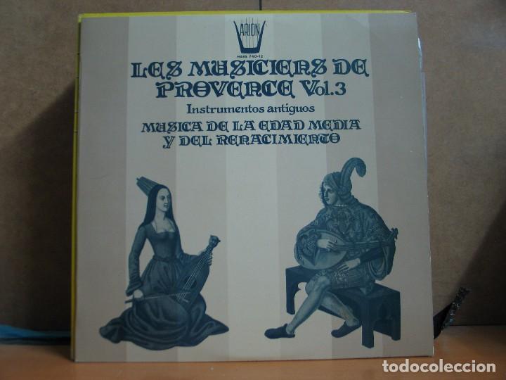 Discos de vinilo: Les Musiciens de Provence Volumen 3 - Musica de la Edad Media y del Renacimiento - 1977