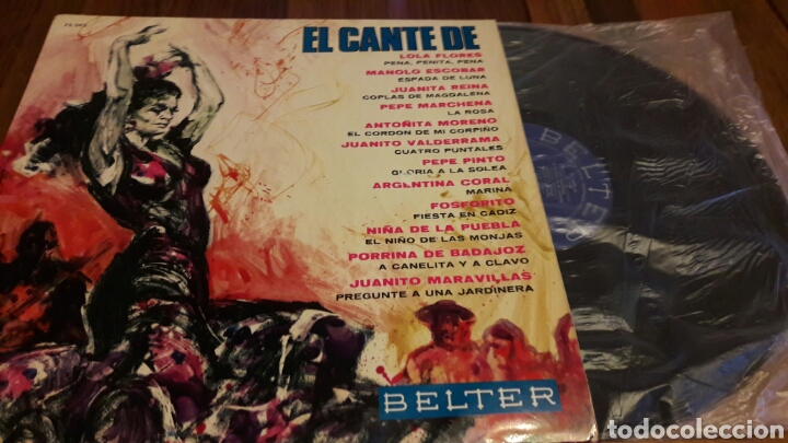 Discos de vinilo: EL CANTE DE LOLA FLORES,FOSFORITO,PEPE PINTO,ARGENTINA CORAL...(LP.12p.BELTER.1966)