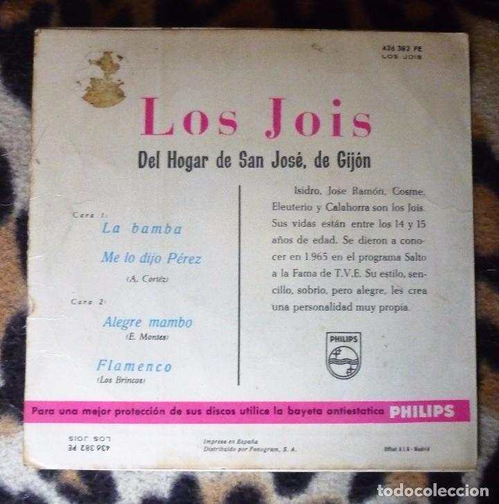 Discos de vinilo: LOS JOIS- La Bamba + 3- ep PHILIPS 1965 - Foto 2