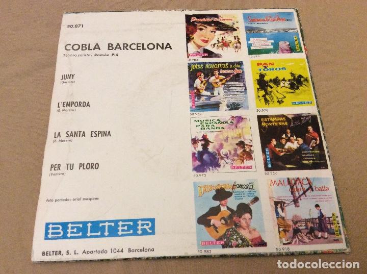 Discos de vinilo: COBLA BARCELONA - JUNY + 3 - EP BELTER 1961 - Foto 2