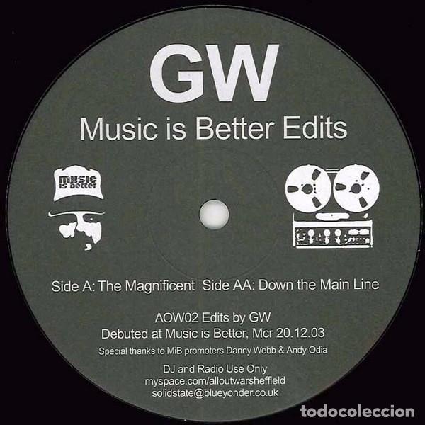 Discos de vinilo: GW - Music Is Better Edits - 2010 - Foto 1