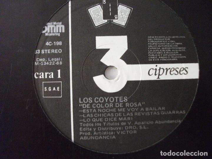 Discos de vinilo: MINI LP DE LOS COYOTES , DE COLOR DE ROSA (A&Ntilde;O 1988) - Foto 3