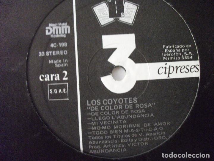 Discos de vinilo: MINI LP DE LOS COYOTES , DE COLOR DE ROSA (A&Ntilde;O 1988) - Foto 4