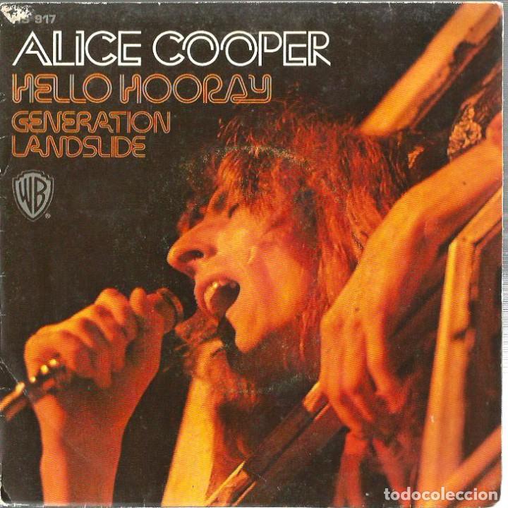 Discos de vinilo: SG ALICE COOPER : HELLO HOORAY - Foto 1