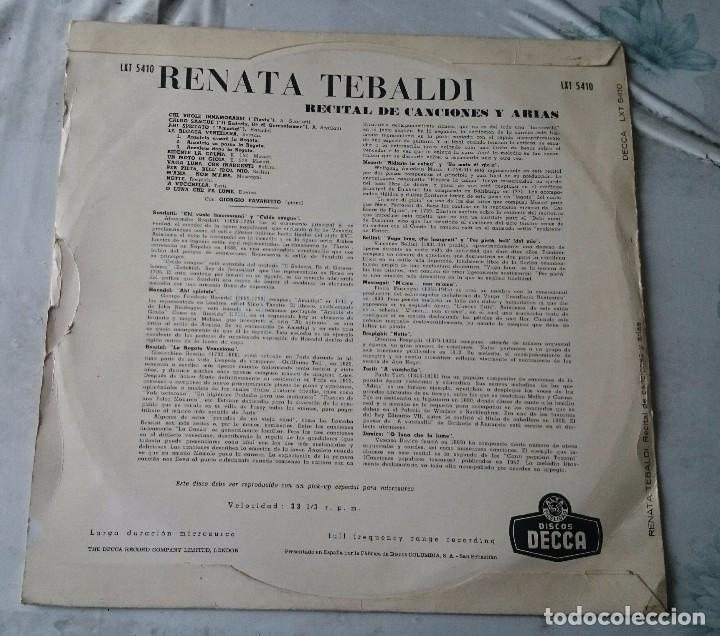 Discos de vinilo: Renata Tebaldi: Incomparable (Decca 1958) - Foto 4