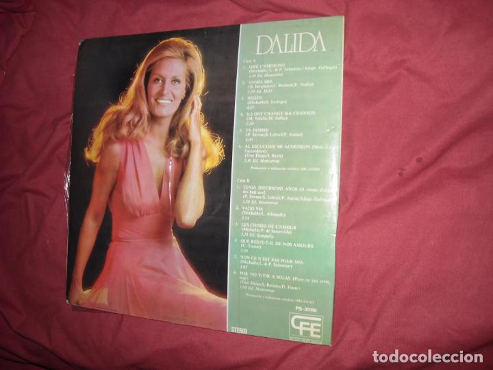 Discos de vinilo: DALIDA lp UNA VIE - PORTADA DOBLE - EDICION ESP- POPLANDIA 1974 - Foto 3 - 95895419