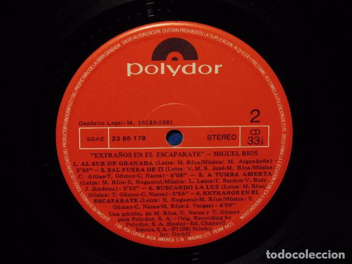 Discos de vinilo: MIGUEL RIOS- EXTRA&Ntilde;OS EN EL ESCAPARATE - LP POLYDOR 1981 - Foto 4
