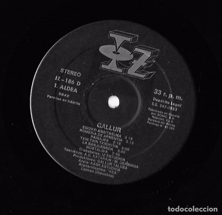 Discos de vinilo: GALLUR: ARABATIK... (FOLK PROGRESIVO VASCO) - Foto 4