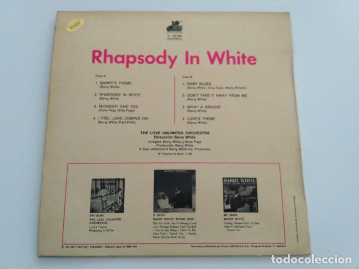 Discos de vinilo: Barry White - Rhapsody in white (LP) - Foto 2