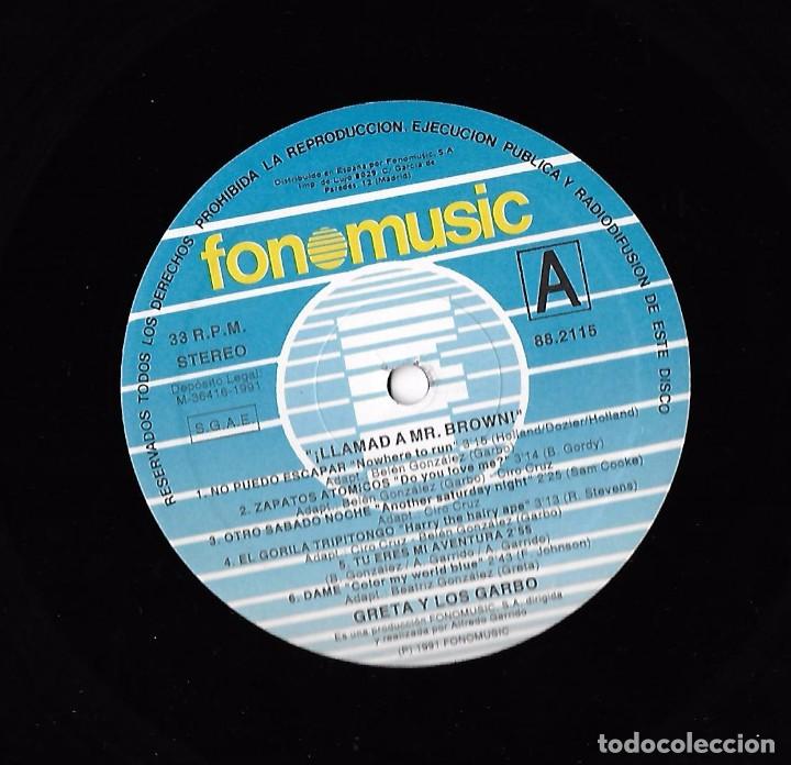 Discos de vinilo: GRETA Y LOS GARBO: LLAMAD A MR. BROWN - Foto 4