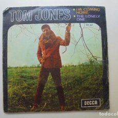 Discos de vinilo: TOM JONES ''I'M COMING HOME'' AÑO 1967 VINILO DE 7'' SINGLE DE 2 CANCIONES. Lote 96013055