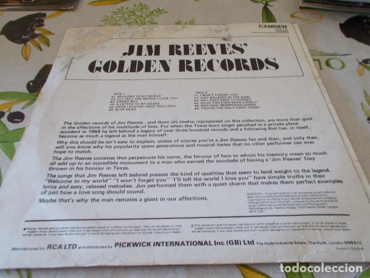 Discos de vinilo: JIM REEVES, GOLDEN RECORDS. - Foto 2