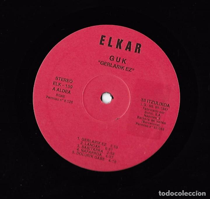 Discos de vinilo: GUK: GERLARIK EZ - Foto 4