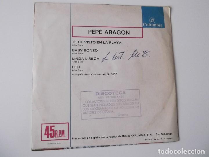 Discos de vinilo: PEPE ARAGON - Te he visto en la playa - Foto 2