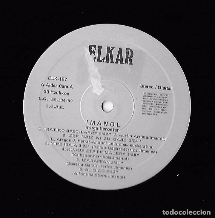 Discos de vinilo: IMANOL: MUGA BEROETAN - Foto 4