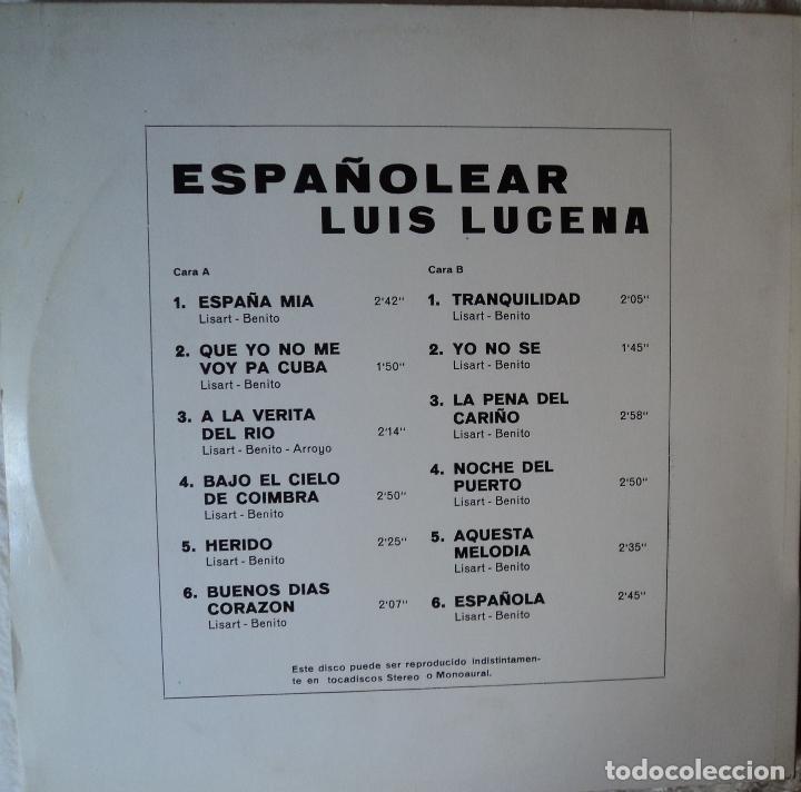 Discos de vinilo: Luis Lucena - Espa&ntilde;olear - Edici&oacute;n de 1970 de Espa&ntilde;a - Foto 2