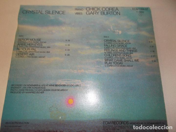 Discos de vinilo: CRISTAL SILENCE CHICK COREA GARY BURTON ECM EDIGSA - Foto 2