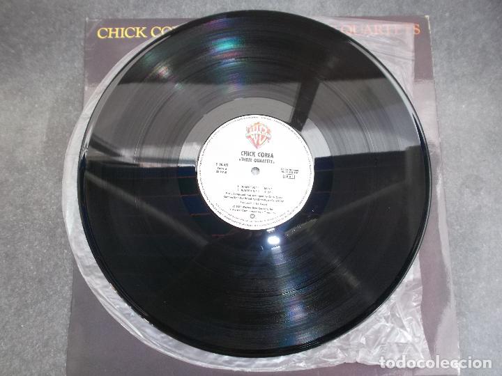 Discos de vinilo: CHICK COREA THREE QUARTETS 1981 ED ESPA&Ntilde;OLA - Foto 3