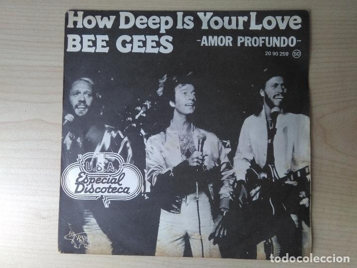 Discos de vinilo: BEE GEES_AMOR PROFUNDO_SPAIN 7 SINGLE 1977 - Foto 1